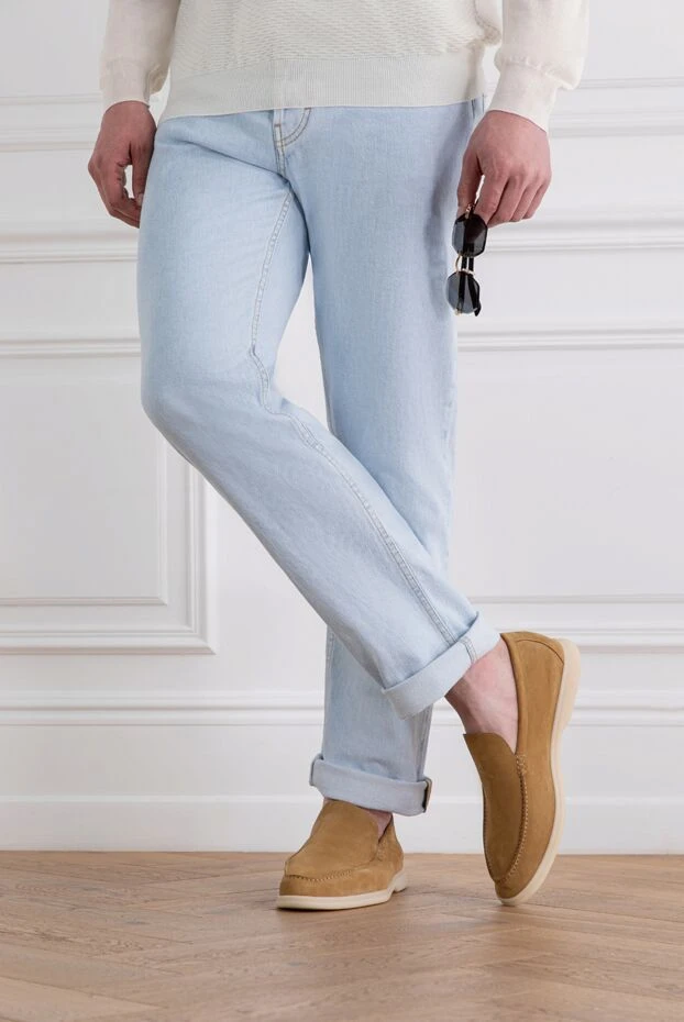 Loro Piana күдері бежевыйдан жасалған логотипі бар жазғы серуендеу моказиндері
189358 - фото 2