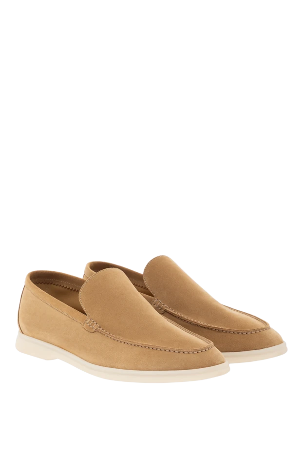 Loro Piana summer walking moccasins made of suede beige with logo
 189358 - photo 3