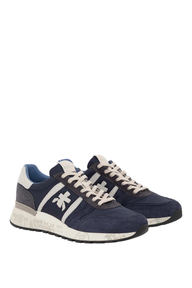 Premiata blue lander sneakers made of suede and nylon with an ultra-light sole 189383 - photo 3