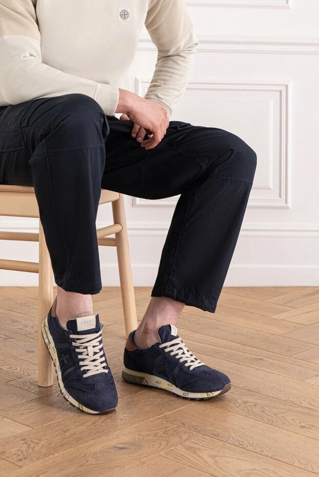 Premiata moe run blue men's sneakers with innovative sole made of pebax 189385 - photo 2