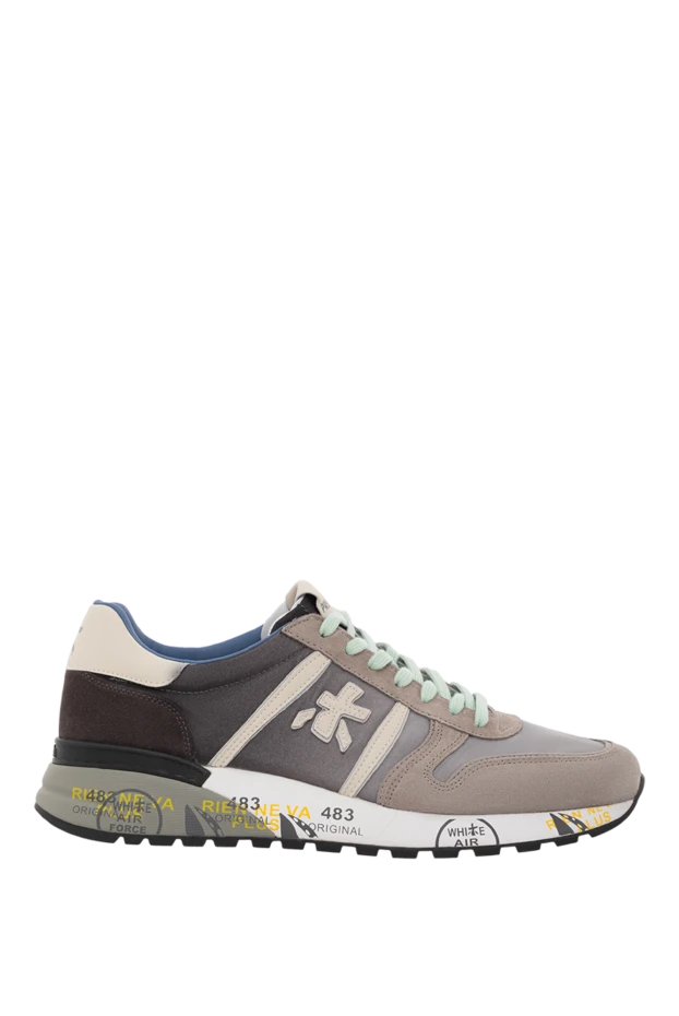 Кроссовки Lander из мягкой замши и нейлона с логотипом на сверхлегкой подошве серые - фото 1