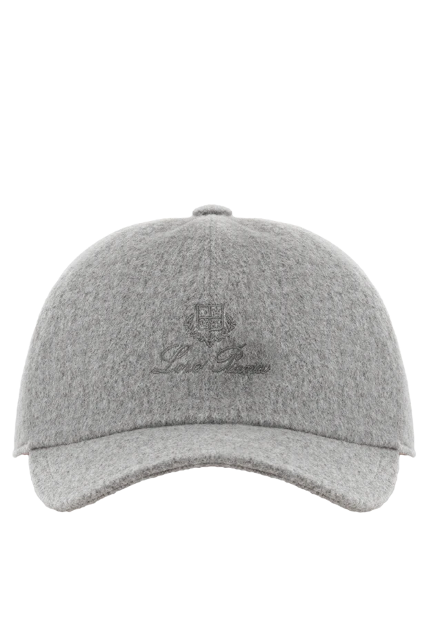 Ерлерге арналған ашық және жылы сұр түсті кашемирден жасалған бейсбол қалпақ - фото 1