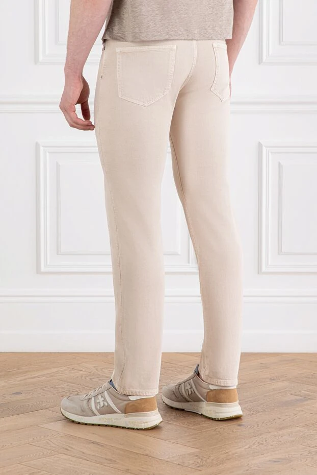 Loro Piana джинсы quarin с пятью карманами из хлопкового денима бежевого цвета 189398 - фото 2