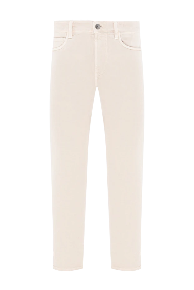 Loro Piana джинсы quarin с пятью карманами из хлопкового денима бежевого цвета 189398 - фото 1