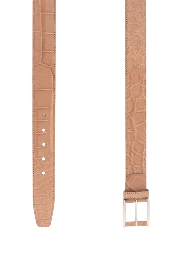 Tardini бежевый ремень из кожи аллигатора мужской 189411 - фото 3