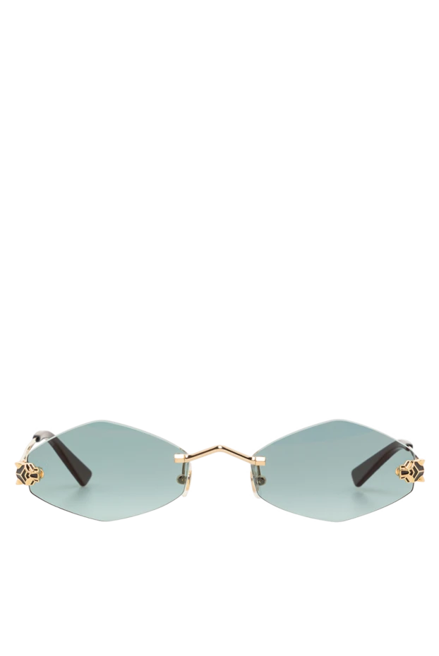 Геометрические солнцезащитные очки без оправы Panthera голубые женские - фото 1