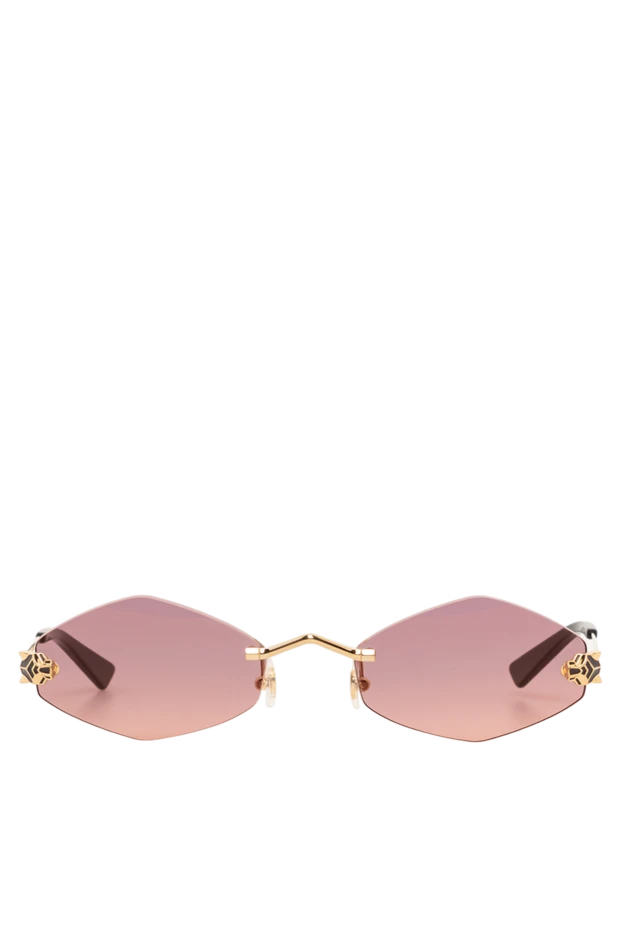 Геометрические солнцезащитные очки без оправы Panthera фиолетовые женские - фото 1