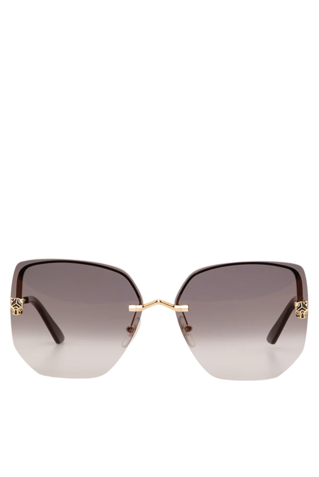 Солнцезащитные очки Panthera квадратной формы без оправы серые женские - фото 1