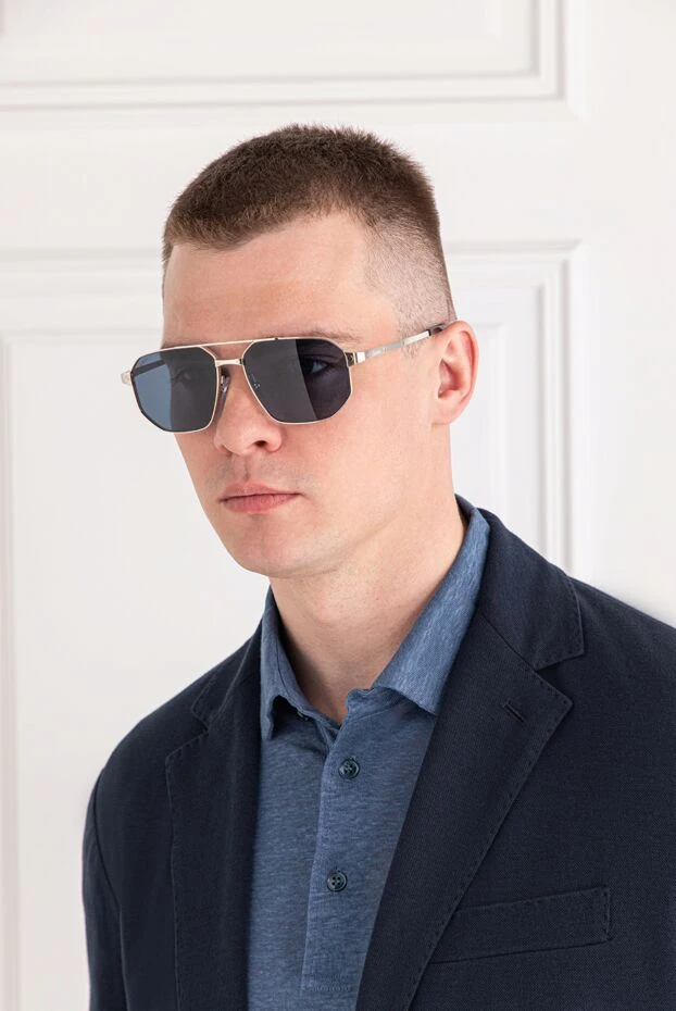 Cartier солнцезащитные очки core range в оправе «авиатор» из металла синие 189428 - фото 2