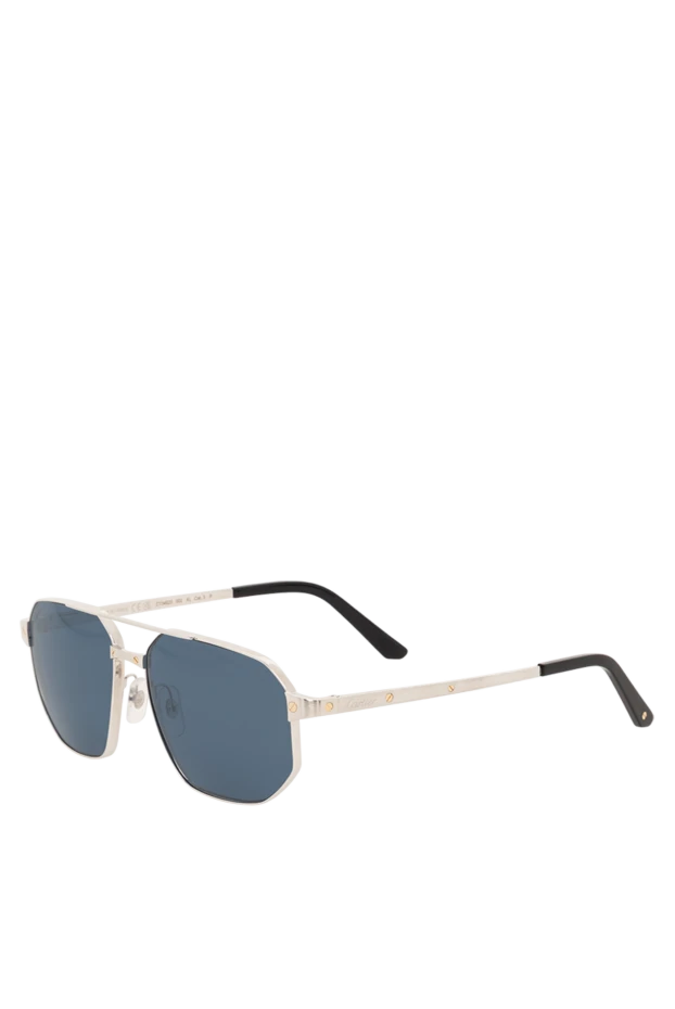 Cartier солнцезащитные очки core range в оправе «авиатор» из металла синие 189428 - фото 3