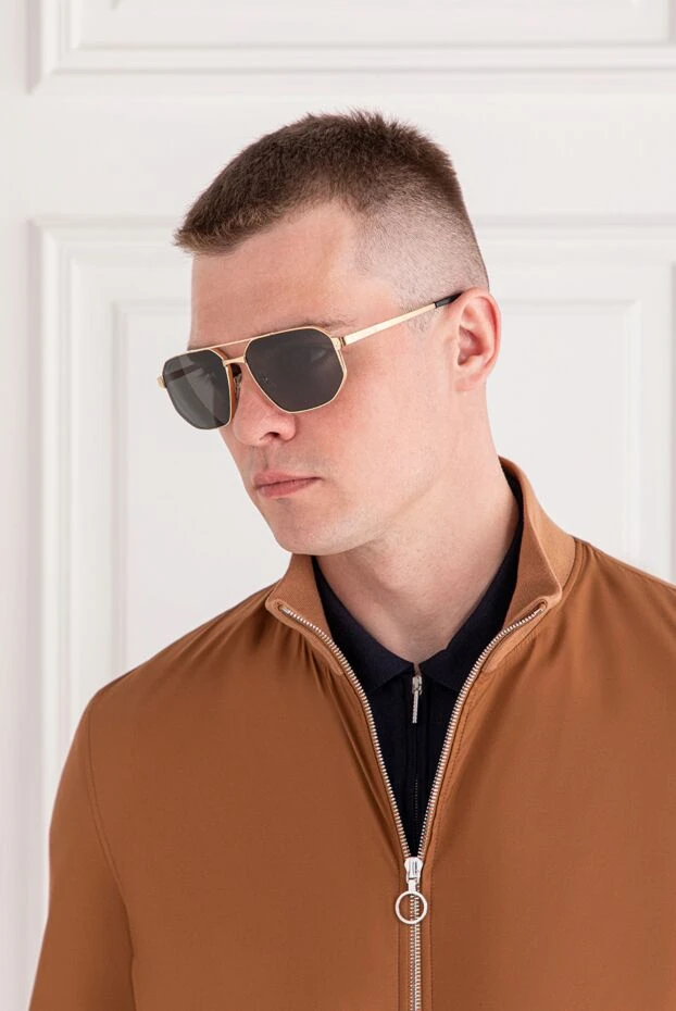 Cartier солнцезащитные очки core range в оправе «авиатор» из металла черные 189429 - фото 2