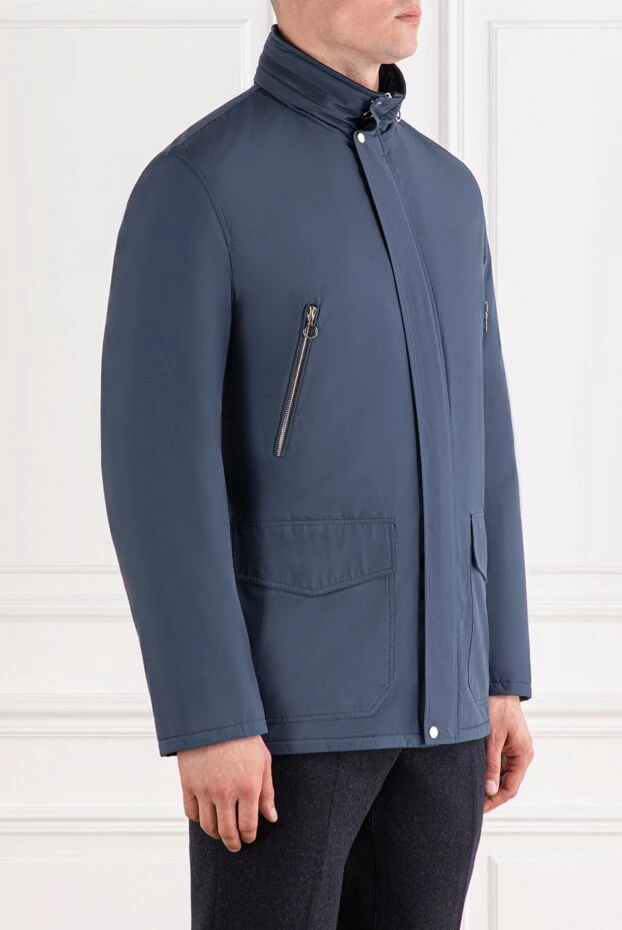 Seraphin лёгкая городская парка с кожей и диагональными молниями
 189560 - фото 3