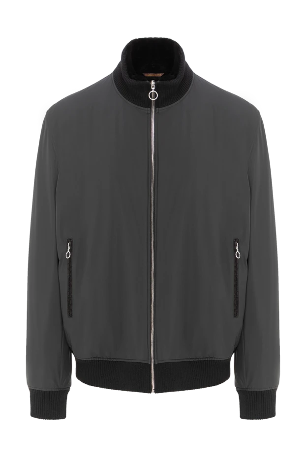 Утеплённая куртка-бомбер на меху с молнией и трикотажным воротником
- фото 1