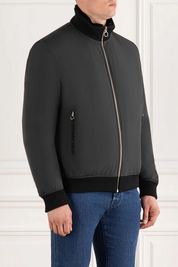 Seraphin insulated bomber jacket with fur, zipper and knitted collar

 189564 - photo 3