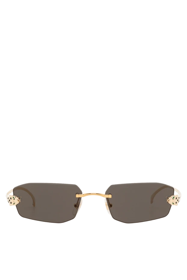 Cartier солнцезащитные очки без оправы panthère черные 189569 - фото 1