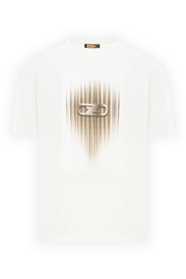 Белая футболка из хлопка с эффектом размытого принта
- фото 1