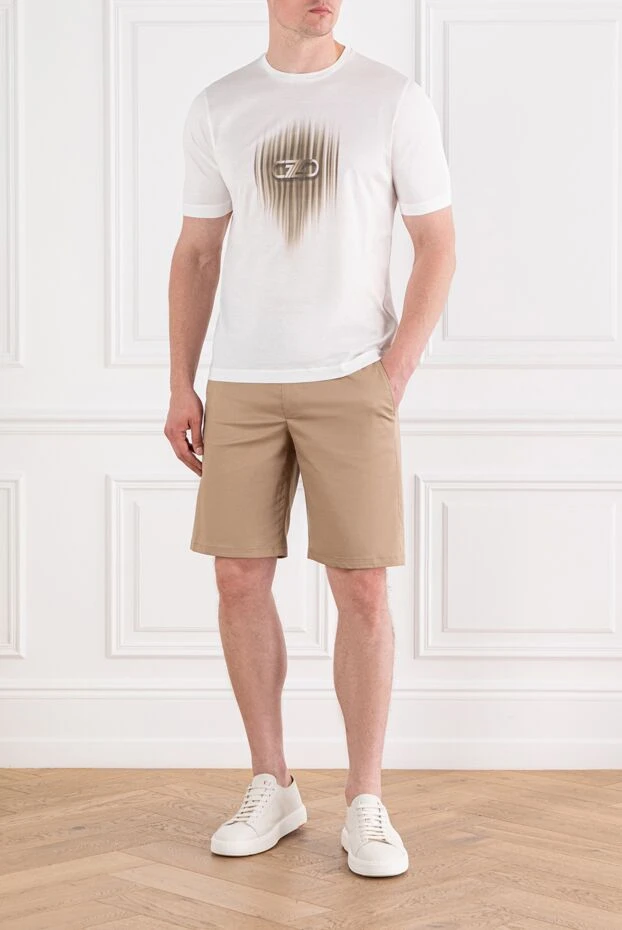 Zilli white cotton t-shirt with blurred print effect 189590 - photo 2