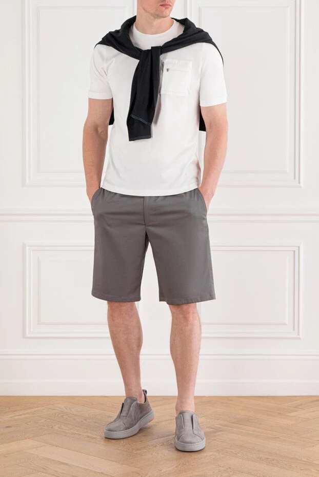 Zilli cotton t-shirt with a patch pocket with a zipper 189594 - photo 2