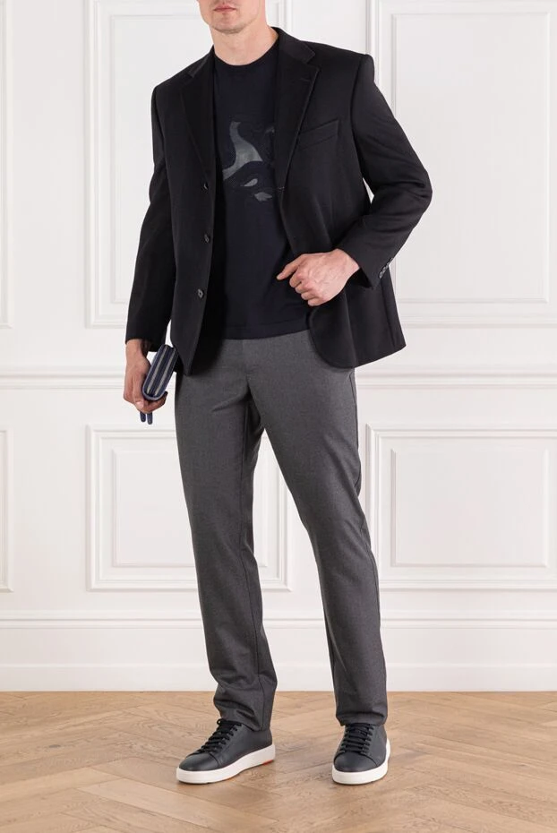 Zilli джемпер с коротким рукавом и рельефной аппликацией из кожи на груди 189619 - фото 2