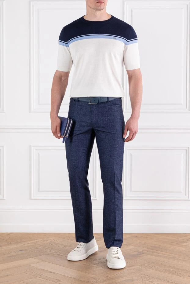 Zilli джемпер в морском стиле с коротким рукавом и цветными вставками
 189621 - фото 2