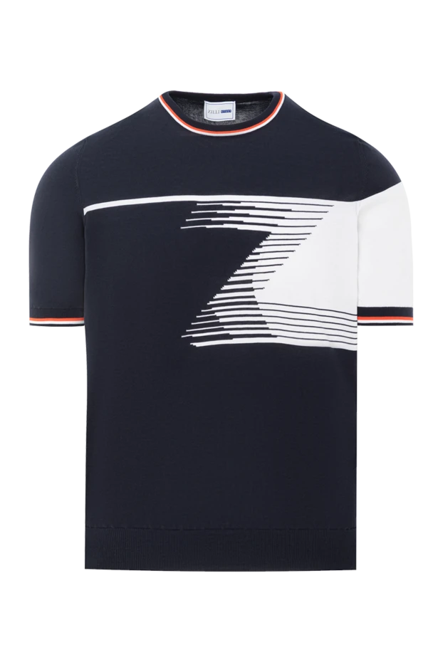 Zilli men's knitted jumper with a dynamic design in white and blue tones
189622 - photo 1