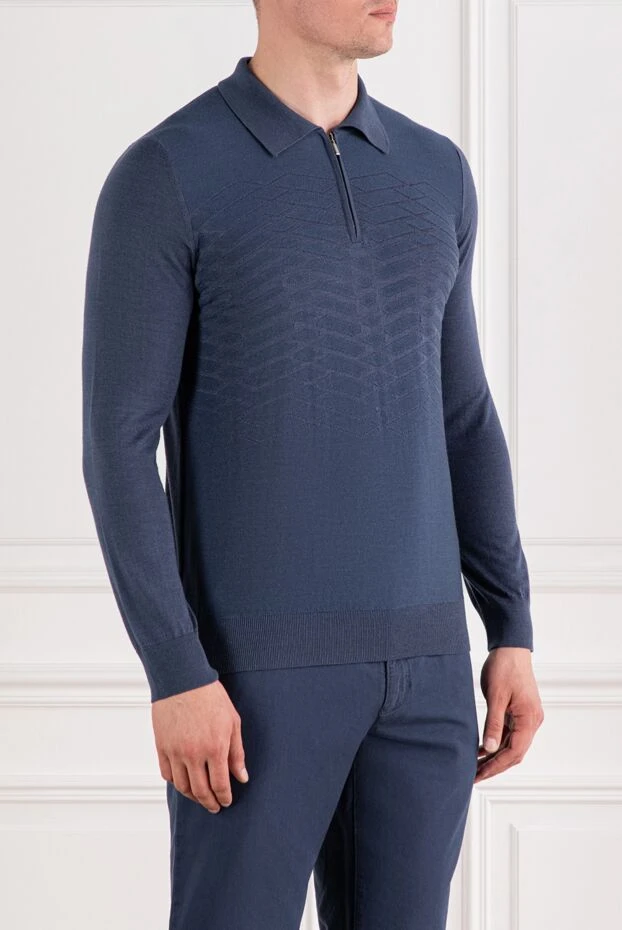 Zilli поло с фактурным узором и застёжкой-молнией 189631 - фото 3