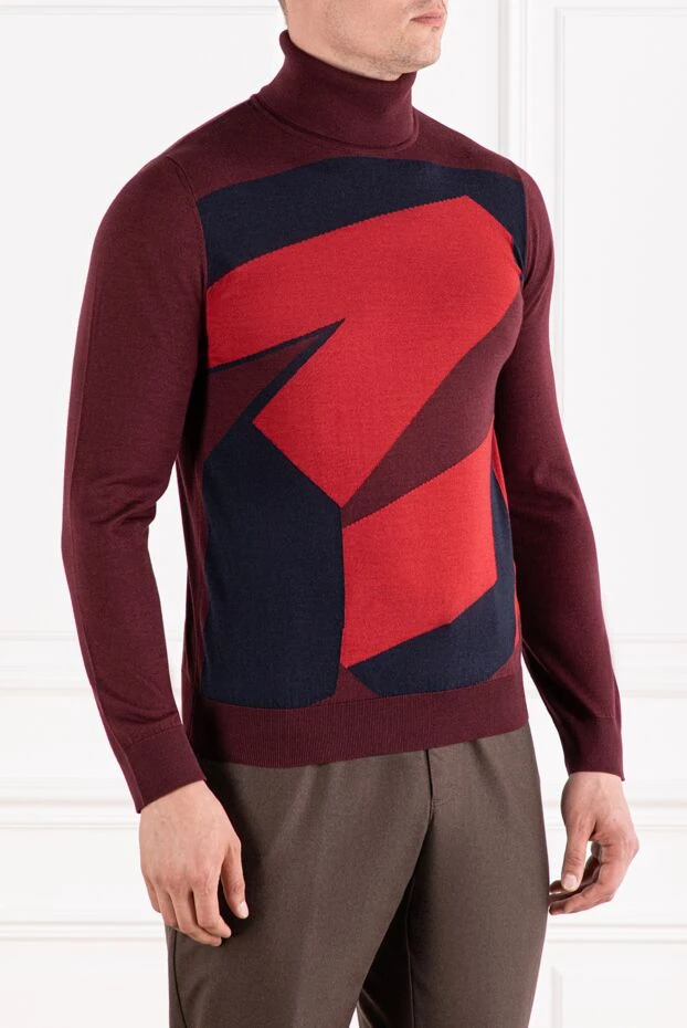 Zilli гольф из шерсти и шелка с графическим рисунком в огненной палитре
 189633 - фото 3