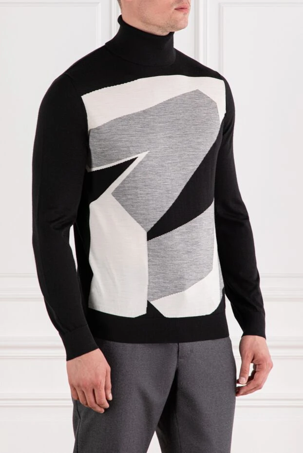 Zilli гольф с абстрактным орнаментом в чёрно-белой гамме
 189634 - фото 3