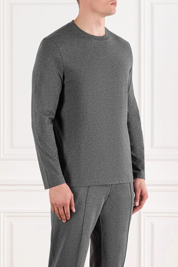 Brunello Cucinelli sweatshirt made of cotton jersey in graphite shade
 189647 - photo 3