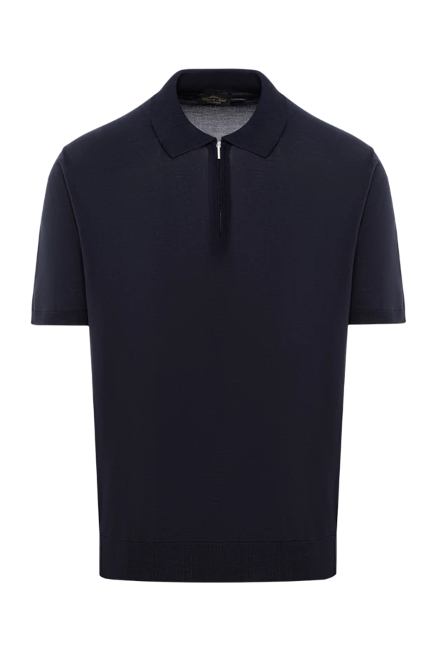 Жібектен тігілген қысқа жеңі бар қара көк түсті поло жейде
- фото 1