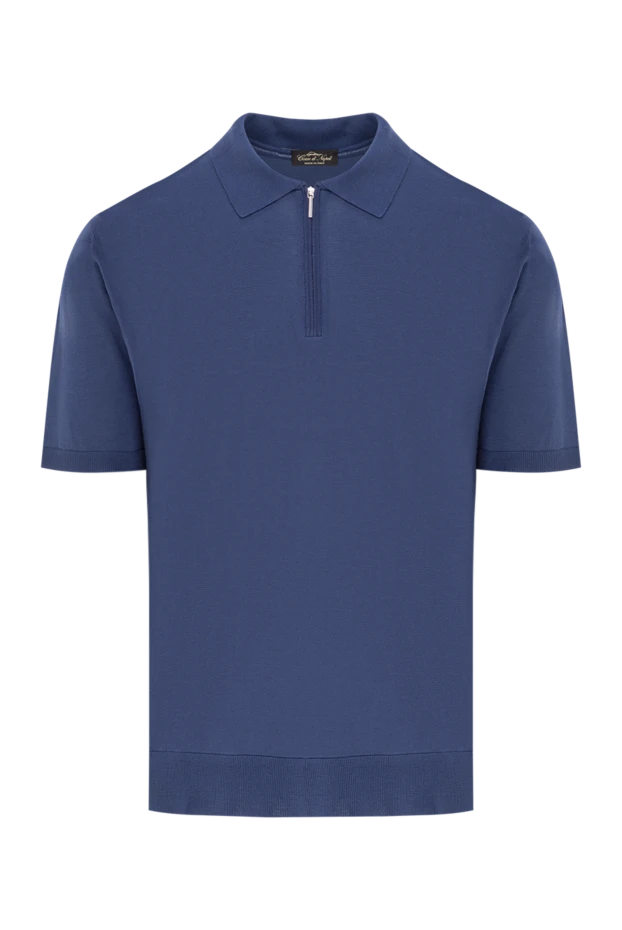 Polo shirt in soft jersey in deep blue - photo 1
