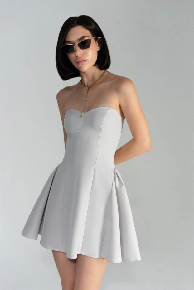 Khela crush chronicles draped mini dress in white
 189686 - photo 2