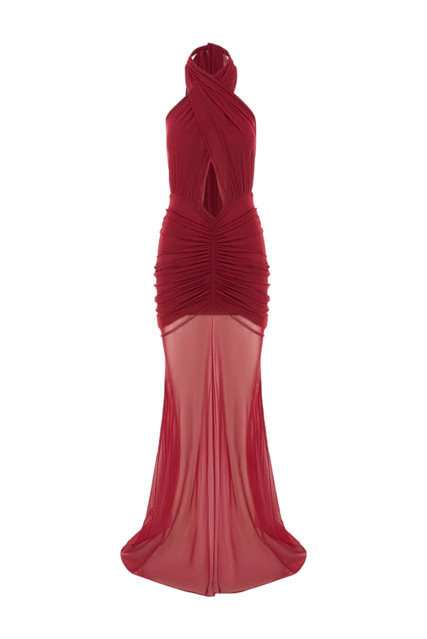 Платье макси Forbidden из сетки в бордовом цвете - фото 1