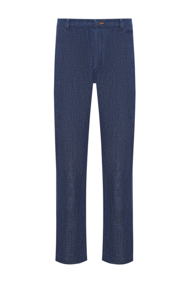 Jeans of a universal cut without washing with neat back pockets - photo 1