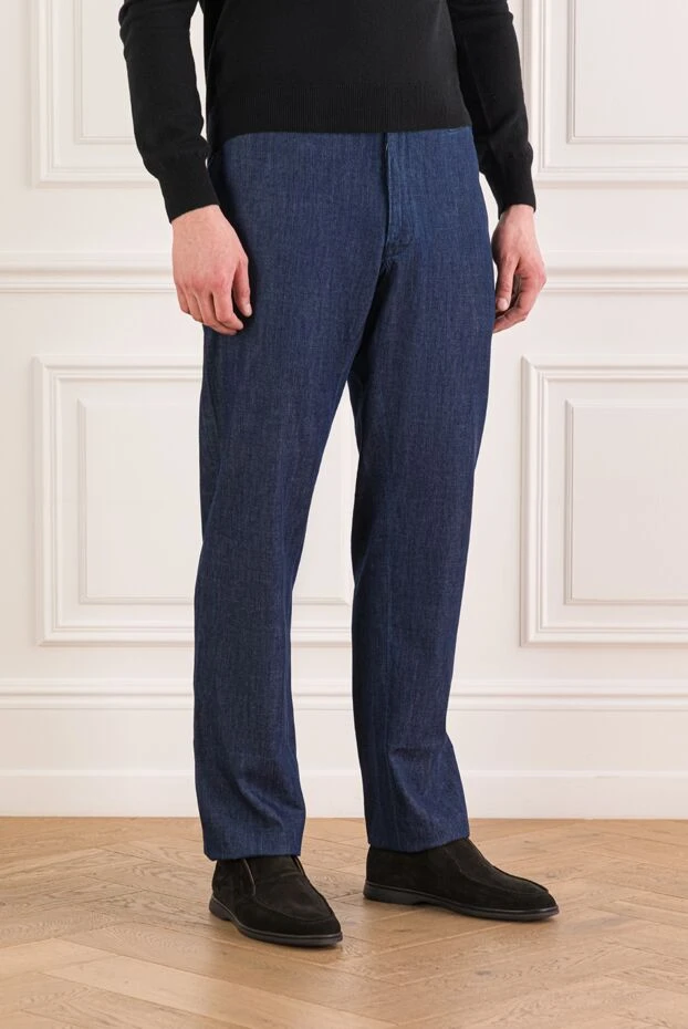 Scissor Scriptor артқы қалталары таза, жуылмаған әмбебап кесілген джинсы 189702 - фото 3