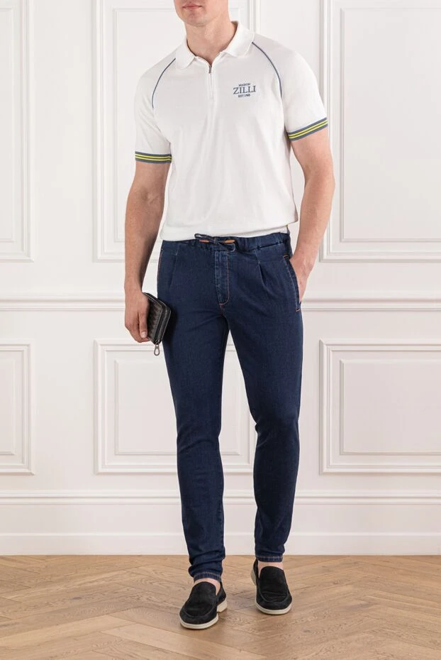 Scissor Scriptor артқы жағындағы сәндік қалталары бар ыңғайлы джинсы шалбар 189705 - фото 2