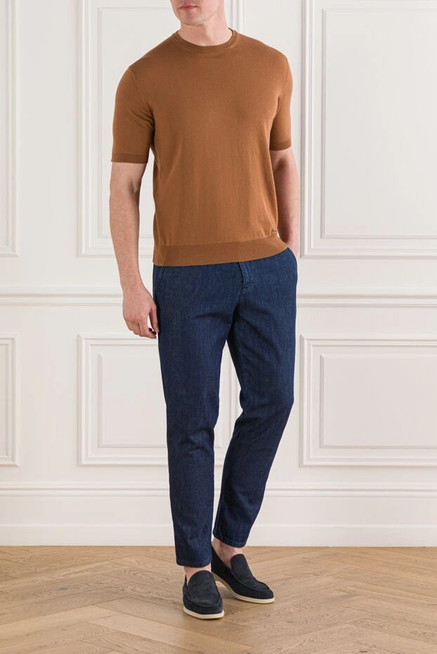 Scissor Scriptor джинсы с притачным поясом на кулиске и декоративной прострочкой 189706 - фото 2