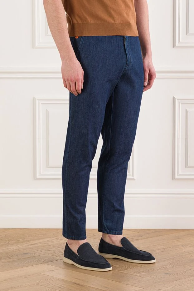 Scissor Scriptor белдік баумен және сәндік тігісімен джинсы 189706 - фото 3