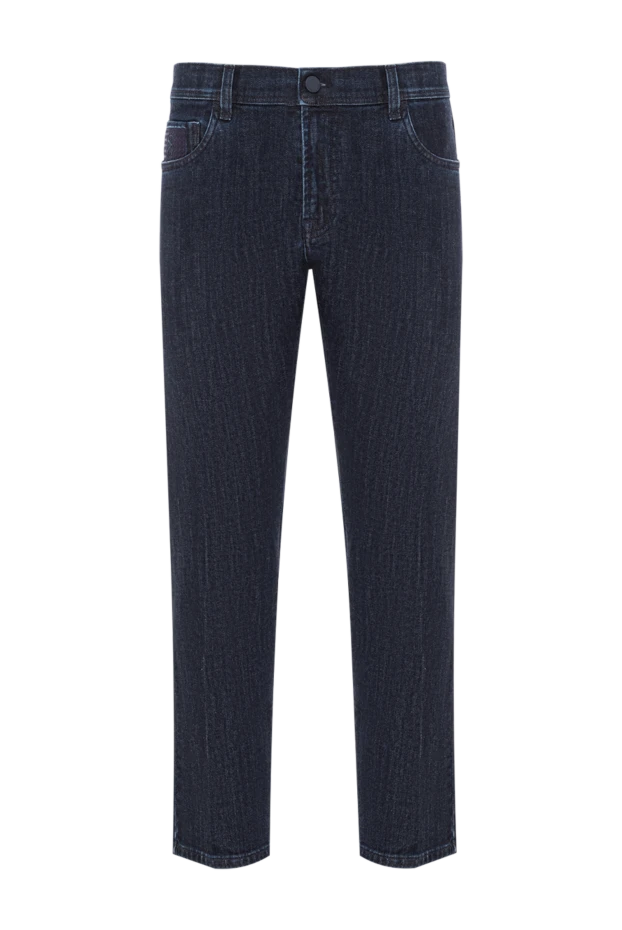 Винтажды текстурасы бар қара көк джинсы - фото 1