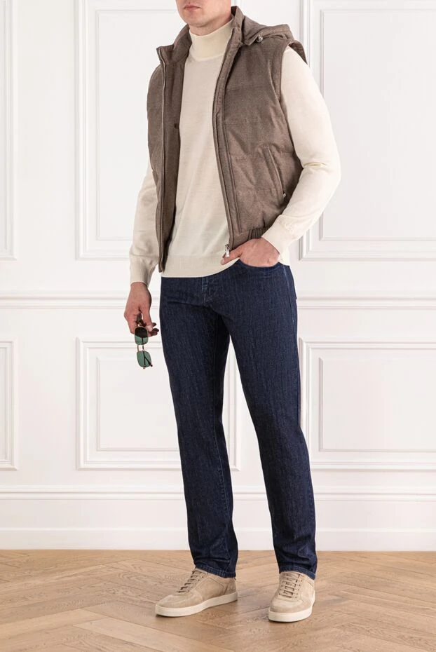 Scissor Scriptor dark blue jeans with vintage texture and comfortable fit 189709 - photo 2