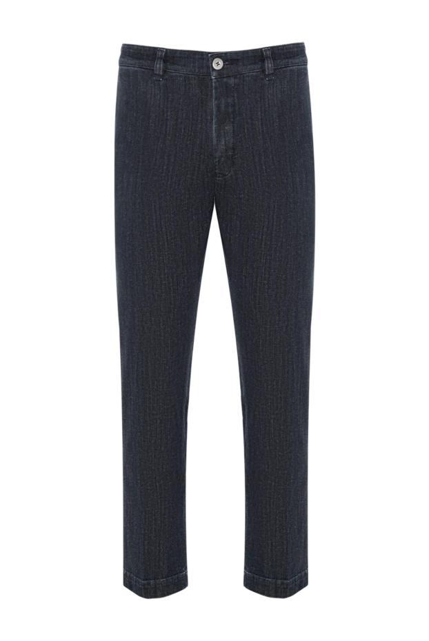 Scissor Scriptor straight leg dark blue jeans with melange texture and buttons on the back pockets 189712 - photo 1