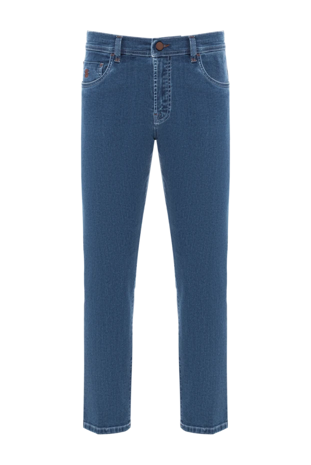 Scissor Scriptor джинсы с эффектом stone wash и нашивкой из натуральной кожи 189718 - фото 1