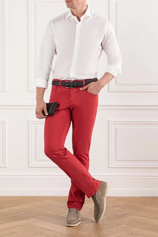 Scissor Scriptor rich scarlet jeans made from thick stretch denim 189719 - photo 2