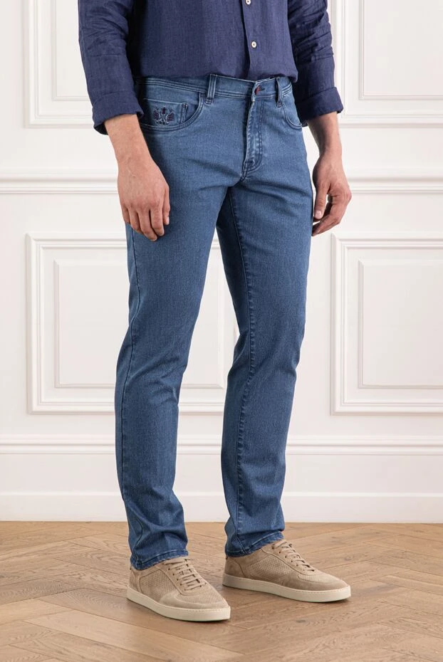 Scissor Scriptor дрессті джинсы текстурасы және сәндік тігісі бар тар джинсы 189725 - фото 3