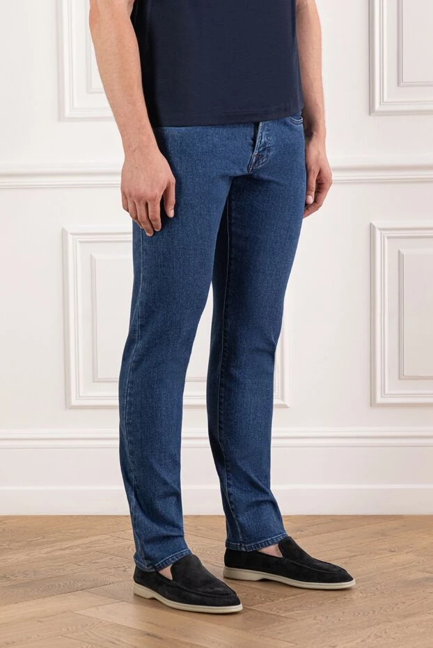 Scissor Scriptor джинсы с оранжевыми акцентами и вышитым логотипом на поясе
 189726 - фото 3