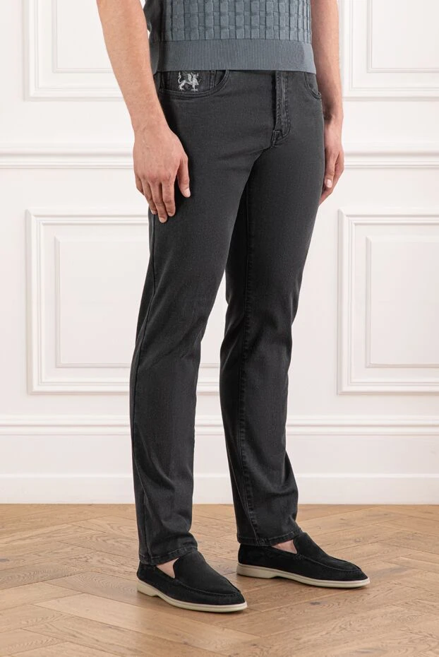 Scissor Scriptor черные джинсы из эластичного денима с эмблемой на заднем кармане
 189727 - фото 3