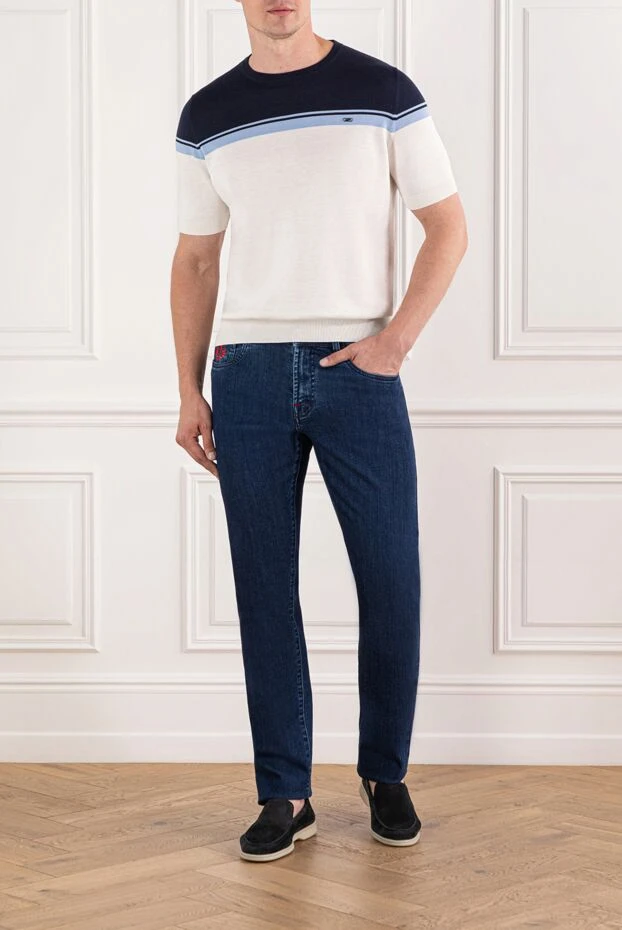 Scissor Scriptor қарама-қарсы қызыл фитингтері бар көк джинсы
189729 - фото 2