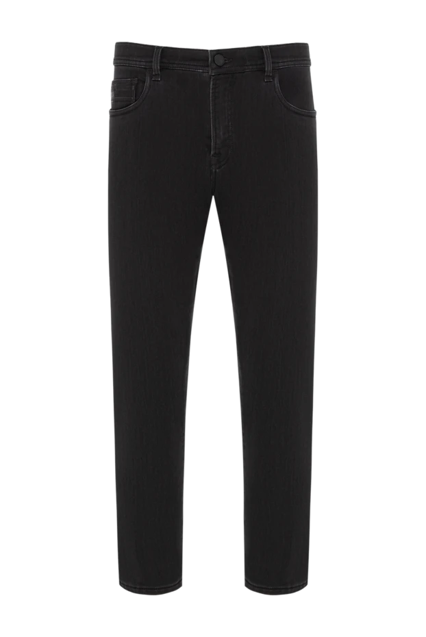 Black plain jeans with neat seams and a clean silhouette - photo 1