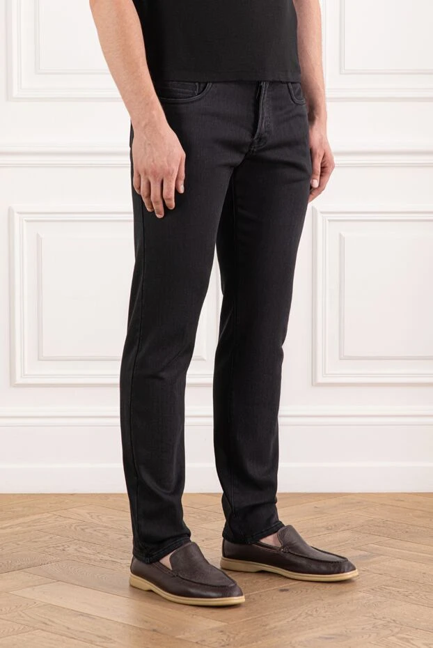 Scissor Scriptor чёрные однотонные джинсы с аккуратными швами и чистым силуэтом 189730 - фото 3