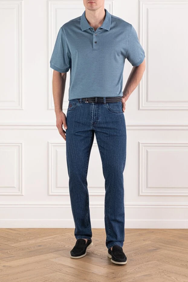 Scissor Scriptor straight jeans in deep blue with expressive seams 189731 - photo 2